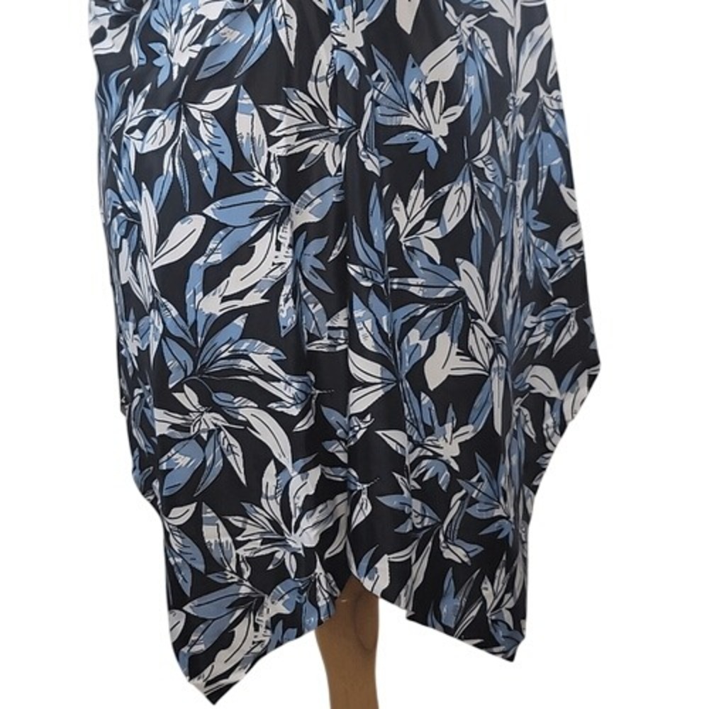Ecupper‎ Black and Blue Leaf Print 2 Piece Tankini Swimsuit - Picture 6 of 16